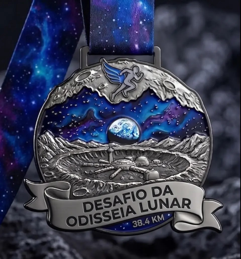 Medalha do Desafio da Odisseia Lunar — Frente